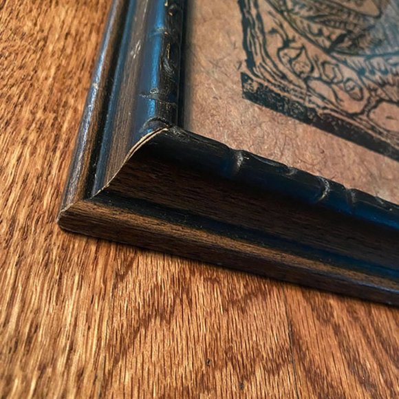 Vintage Wood Block Print signed by R.J. Porter - Picture 4 of 5